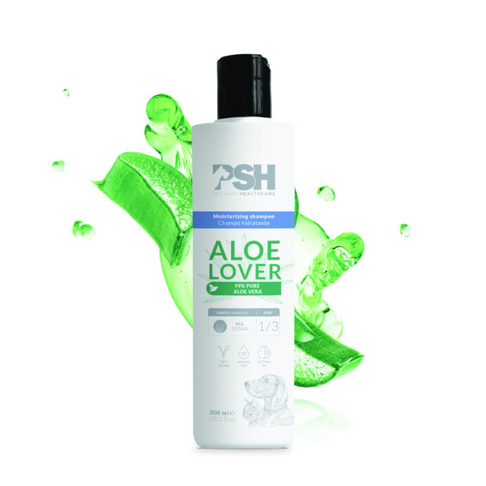 ШАМПУНЬ ДЛЯ ВСІХ ТИПІВ ШЕРСТІ ТВАРИН З АЛОЕ ВЕРА І ПРОТЕЇНАМИ - ALOE LOVER SHAMPOO PSH 300ML