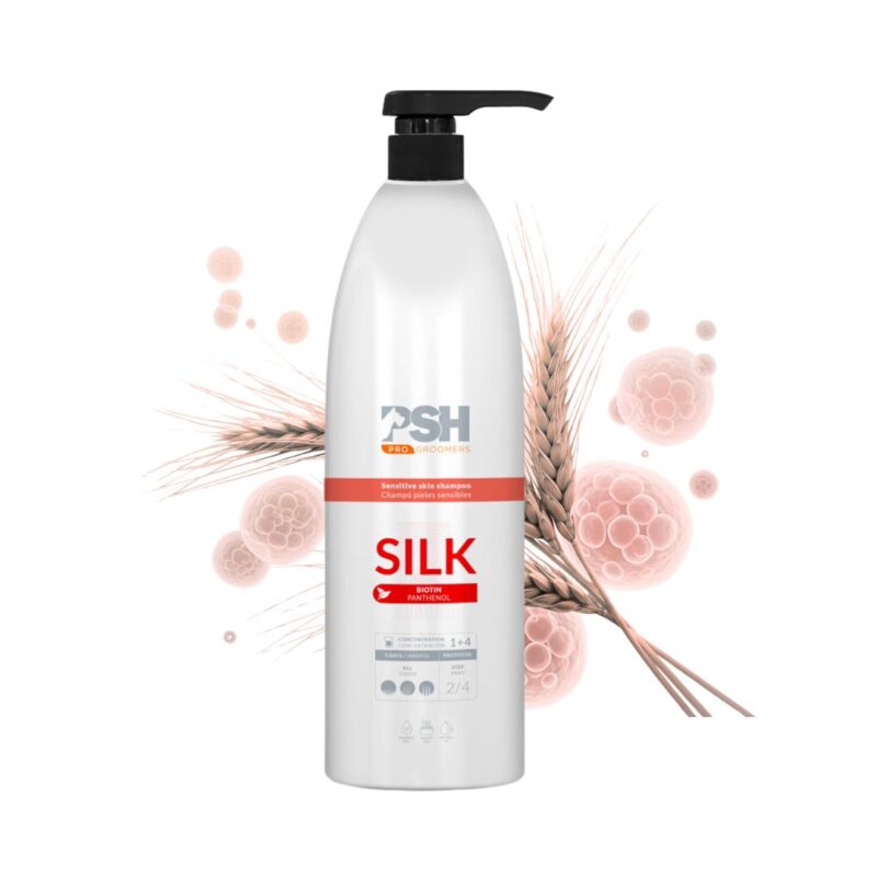 Шампунь з біотином та протеїнами для собак і котів PSH Silk Shampoo 1L
