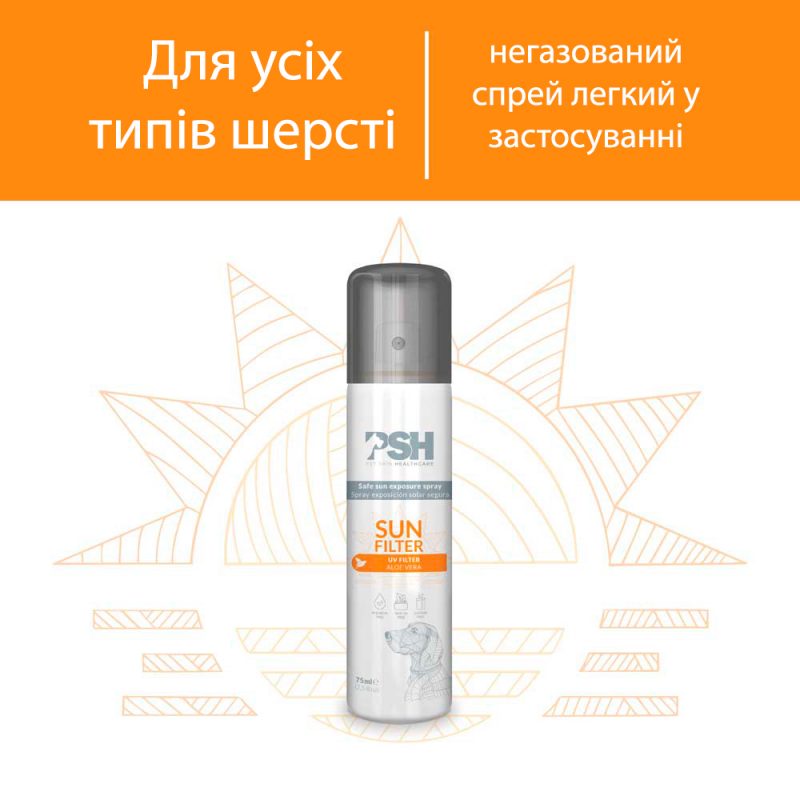 Sun Filter PSH у літньому догляді для собак під час прогулянок, пляжу та активного сонця