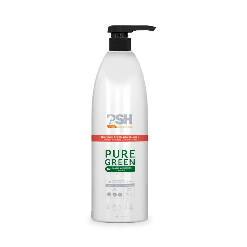Шампунь для росту та відновлення шерсті PSH Pure Green Shampoo 1L
