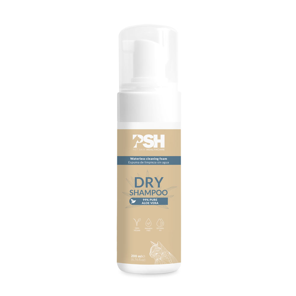 Сухий шампунь-пінка Dry Shampoo Foam Cat PSH 200 ml Сухий шампунь-пінка без змивання для котів Dry Shampoo Foam Cat PSH 200 ml